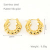 1 Pair Elegant Square Water Droplets Polishing Plating Stainless Steel 18k Gold Plated Earrings