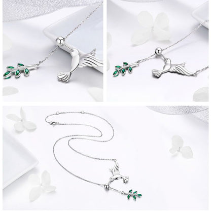 Casual Cute Little Bear Cat Butterfly Sterling Silver White Gold Plated Glass Zircon Necklace In Bulk