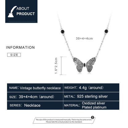 Casual Cute Little Bear Cat Butterfly Sterling Silver White Gold Plated Glass Zircon Necklace In Bulk