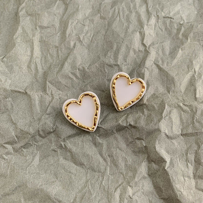 1 Pair Sweet Heart Shape Copper Ear Cuffs