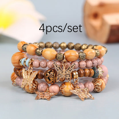 Bohemian Geometric Butterfly Wood Women's Bracelets