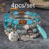 Bohemian Geometric Feather Arylic Glass Women's Bracelets