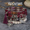 Bohemian Geometric Feather Arylic Glass Women's Bracelets