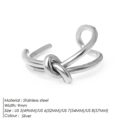 Wholesale Simple Style Solid Color Stainless Steel Plating Gold Plated Rings