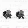 1 Pair Retro Skull Plating Stainless Steel 18k Gold Plated Ear Studs