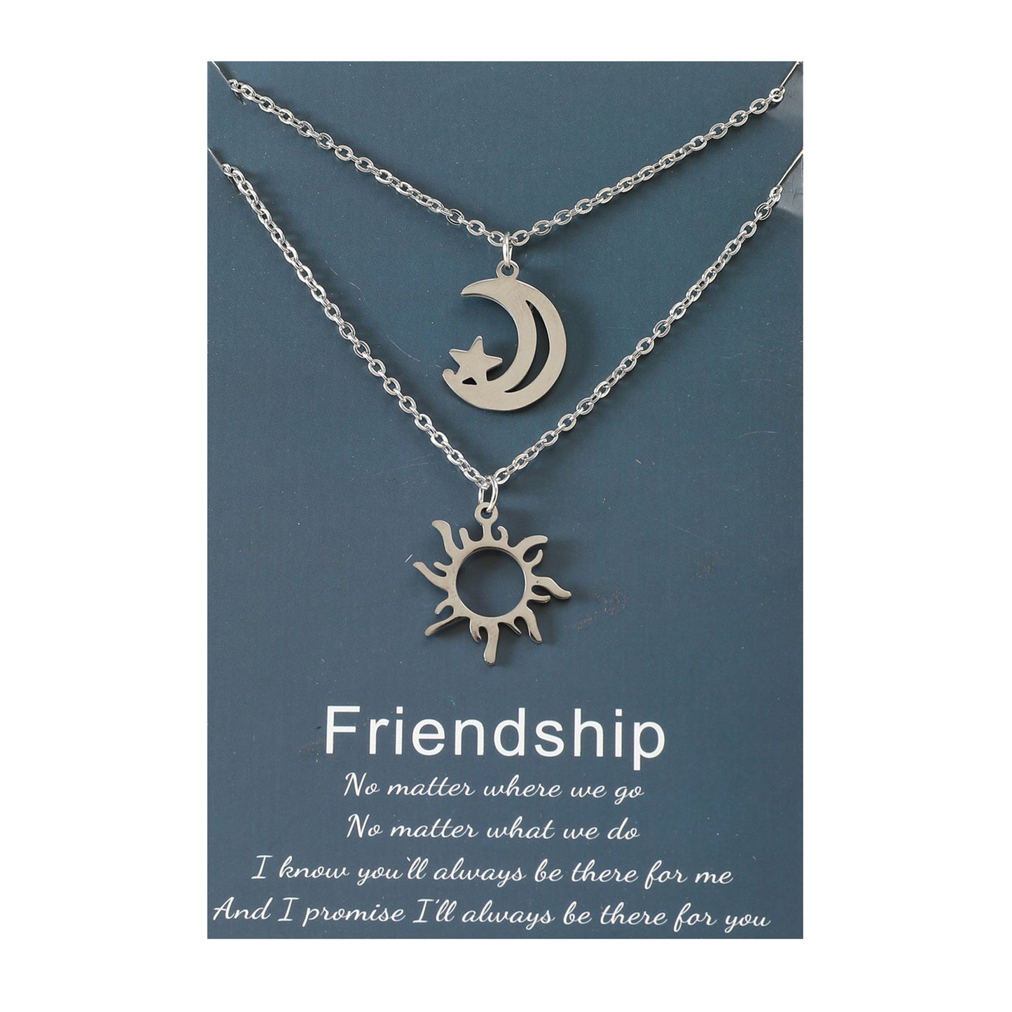 Elegant Preppy Style Simple Style Sun Moon Stainless Steel Zinc Alloy Pendant Necklace