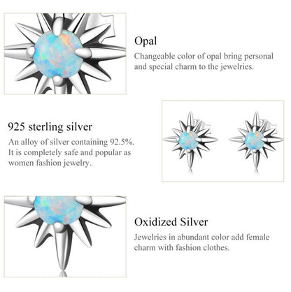 1 Pair Simple Style Star Moon Inlay Sterling Silver Zircon Drop Earrings