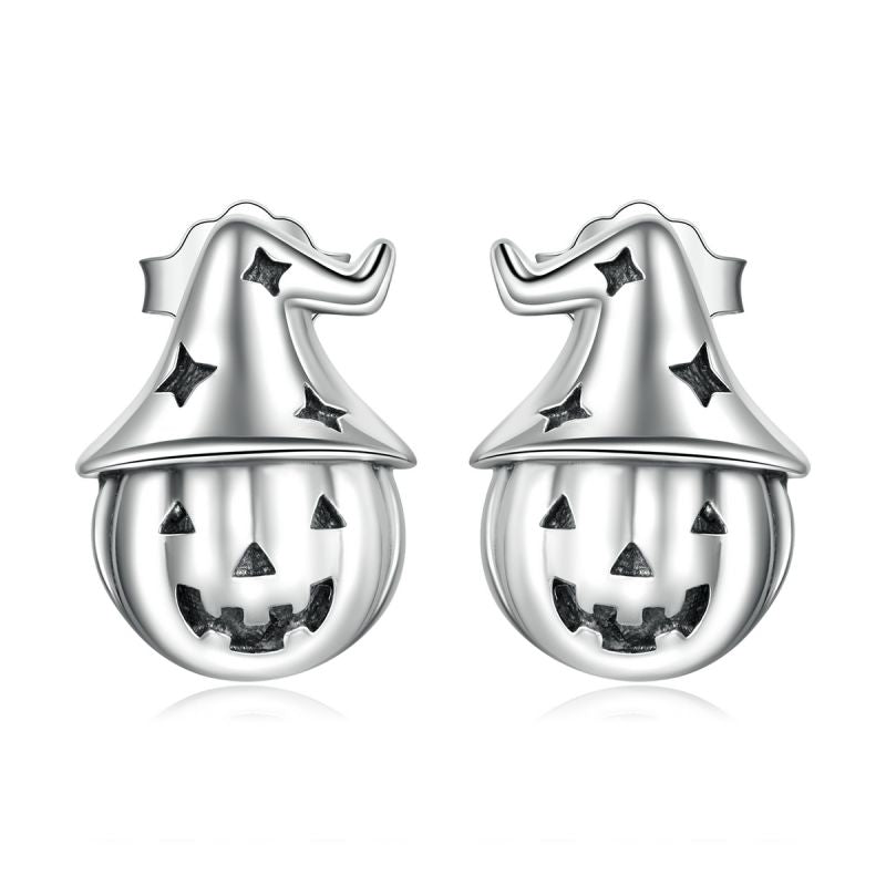 1 Pair Cute Sweet Pumpkin Cat Butterfly Sterling Silver Ear Studs