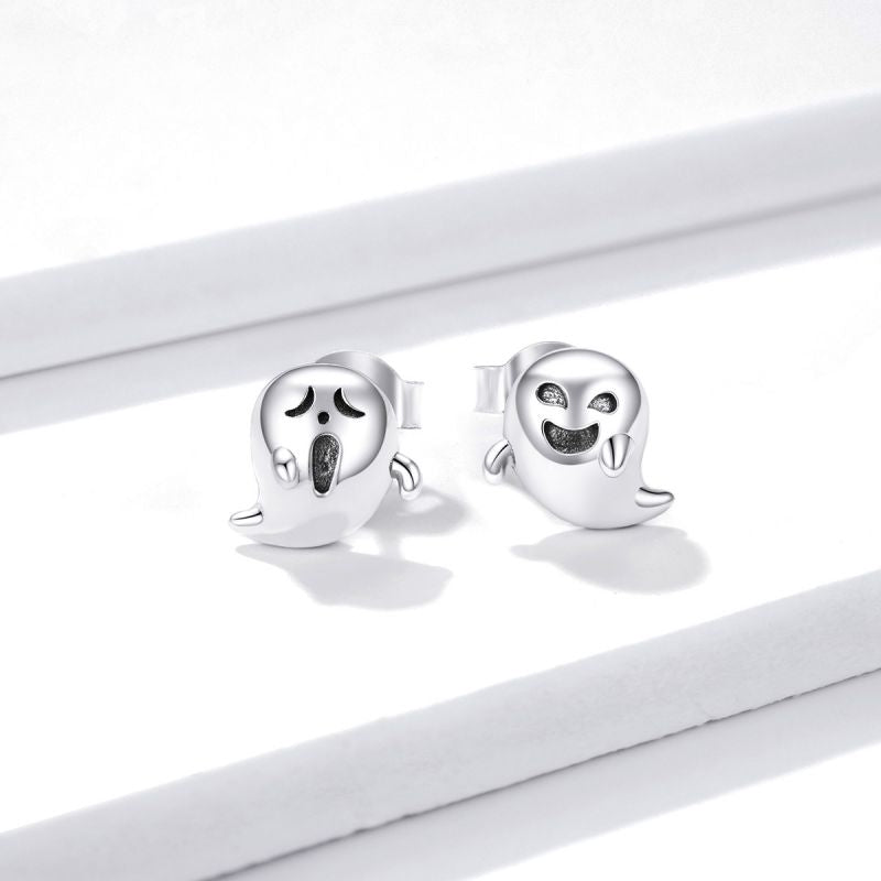 1 Pair Cute Sweet Pumpkin Cat Butterfly Sterling Silver Ear Studs