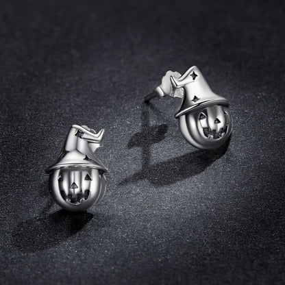 1 Pair Cute Sweet Pumpkin Cat Butterfly Sterling Silver Ear Studs