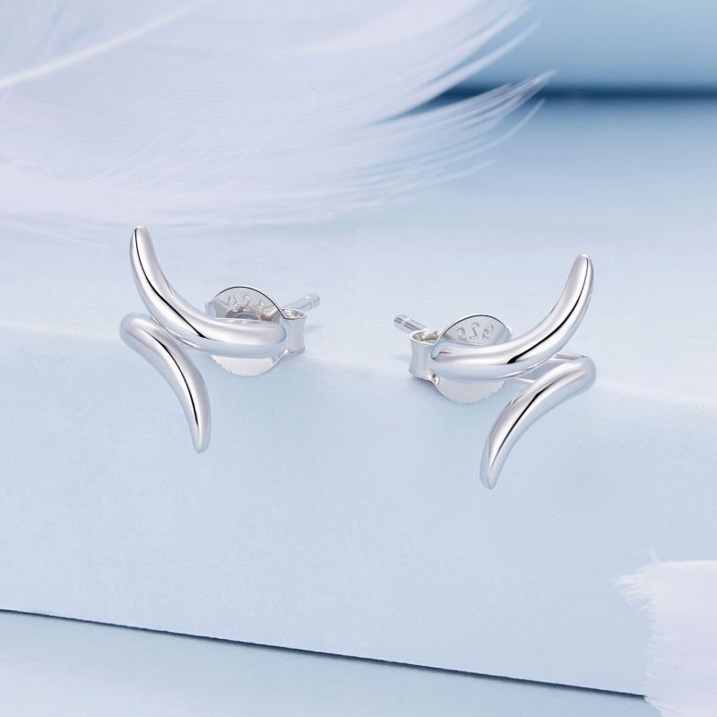 1 Pair Cute Sweet Pumpkin Cat Butterfly Sterling Silver Ear Studs