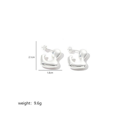 1 Pair Ig Style Geometric Irregular Polishing Plating Copper 18k Gold Plated Earrings Ear Studs