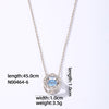 Casual Simple Style Shiny Round Copper Plating Inlay Zircon Rose Gold Plated White Gold Plated Pendant Necklace