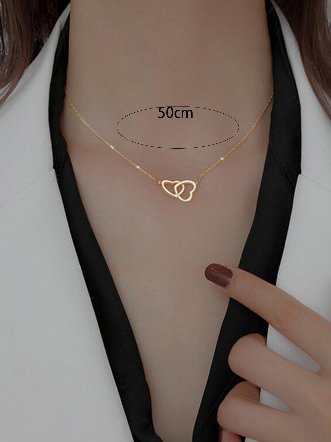 Ig Style Simple Style Heart Shape Copper Alloy Women's Necklace