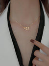 Ig Style Simple Style Heart Shape Copper Alloy Women's Necklace