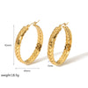 1 Pair Commute Round Polishing Plating Stainless Steel 18k Gold Plated Hoop Earrings