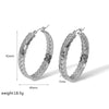 1 Pair Commute Round Polishing Plating Stainless Steel 18k Gold Plated Hoop Earrings