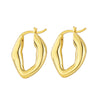 1 Pair Vacation Streetwear Commute Solid Color Plating Copper 18k Gold Plated Hoop Earrings