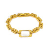 Wholesale Streetwear Solid Color Stainless Steel Titanium Steel Plating Inlay Natural Stone Bracelets Necklace