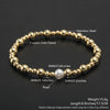 Simple Style Geometric Color Block Stainless Steel Artificial Pearl Plating 18k Gold Plated Bracelets