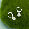 1 Pair Simple Style Flower Plating Copper Drop Earrings