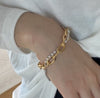 Simple Style Classic Style Solid Color Copper Plating Inlay Zircon 14k Gold Plated Bracelets