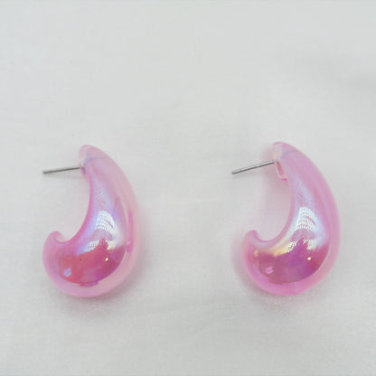 1 Pair Simple Style Water Droplets Arylic Ear Studs