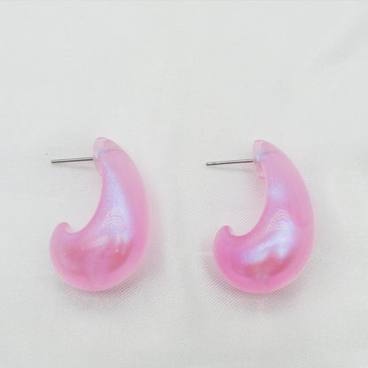 1 Pair Simple Style Water Droplets Arylic Ear Studs