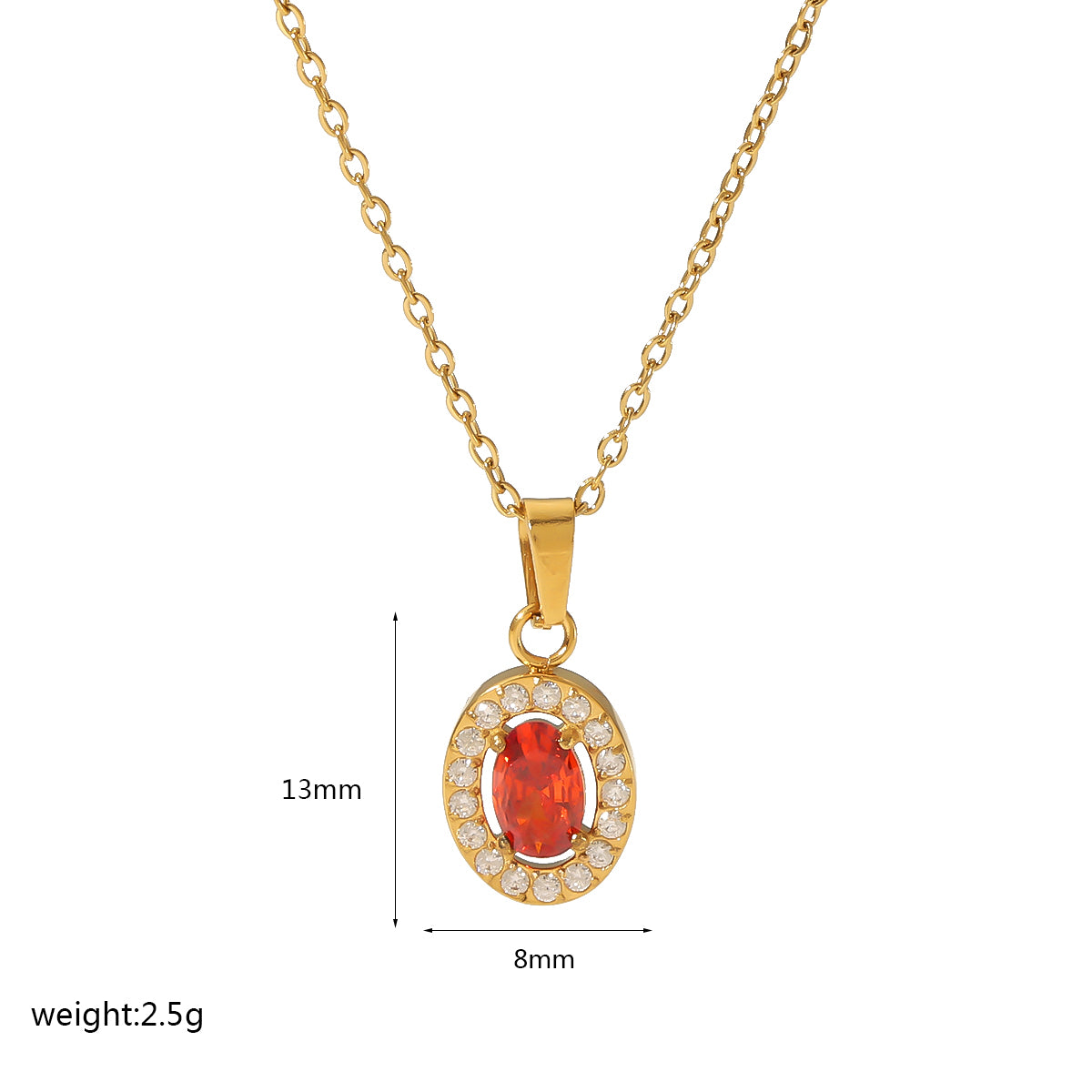 Elegant Retro Quadrilateral Heart Shape Stainless Steel Plating Inlay Zircon 18k Gold Plated Pendant Necklace