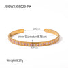 Wholesale Simple Style Classic Style C Shape Stainless Steel Plating 18k Gold Plated Bangle