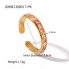 Wholesale Simple Style Classic Style C Shape Stainless Steel Plating 18k Gold Plated Bangle