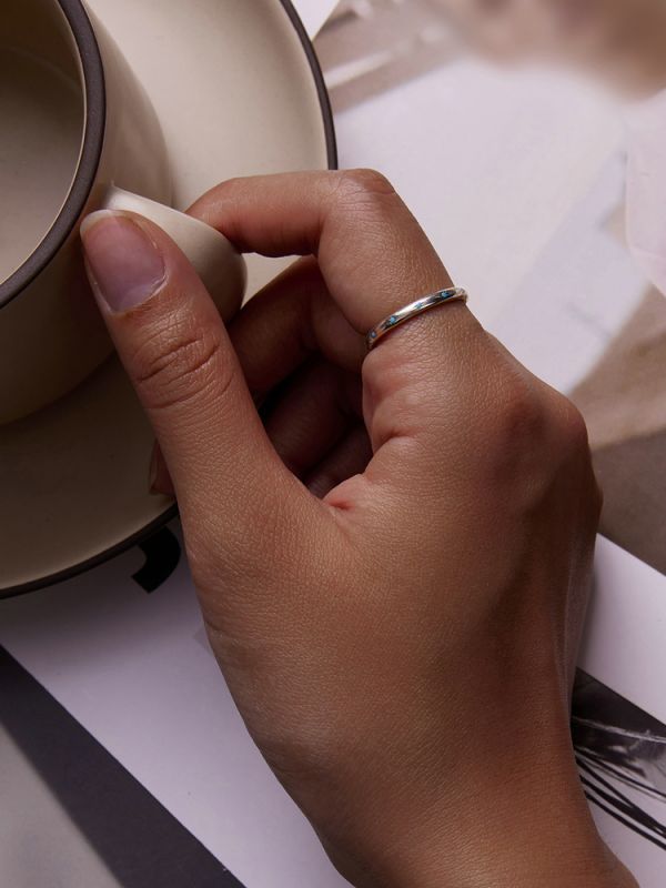 Simple Style Round Star Sterling Silver Inlay Zircon Rings