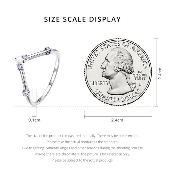 Casual Round Heart Shape Sterling Silver Inlay Zircon Rings