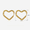 1 Pair Simple Style Heart Shape Plating Metal Stainless Steel 18k Gold Plated Hoop Earrings