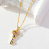 Sweet Heart Shape Copper Plating Inlay Zircon Pendant Necklace