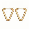 1 Pair Elegant Geometric Solid Color Plating Stainless Steel 18k Gold Plated Hoop Earrings