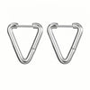 1 Pair Elegant Geometric Solid Color Plating Stainless Steel 18k Gold Plated Hoop Earrings