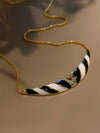 Casual Simple Style Stripe Copper Plating Inlay Zircon 18k Gold Plated Earrings Necklace