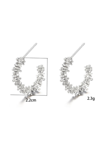 1 Pair Simple Style C Shape Alloy Ear Studs