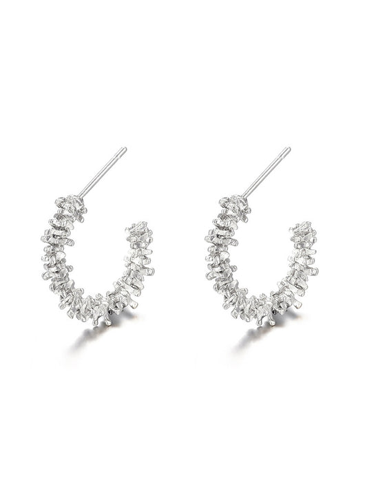 1 Pair Simple Style C Shape Alloy Ear Studs