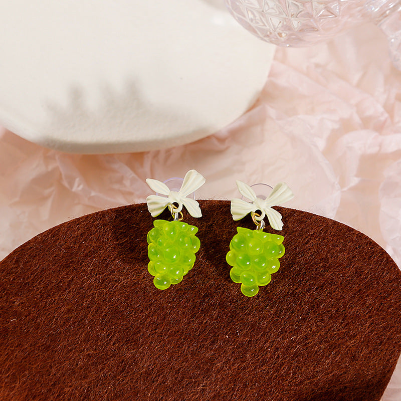 Wholesale Jewelry Ig Style Simple Style Fruit Alloy Rhinestones Plating Inlay Ear Studs