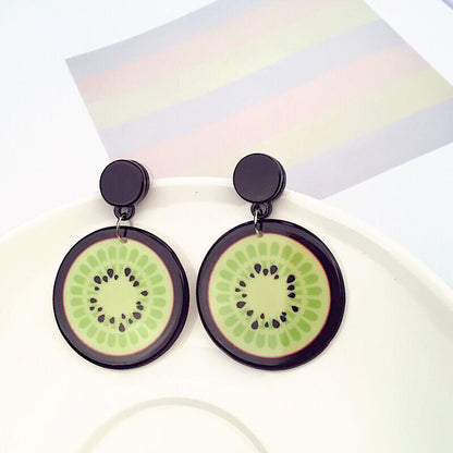 Wholesale Jewelry Ig Style Simple Style Fruit Alloy Rhinestones Plating Inlay Ear Studs