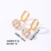 1 Pair Casual Elegant Simple Style Ball Plating Inlay Copper Zircon Gold Plated Drop Earrings