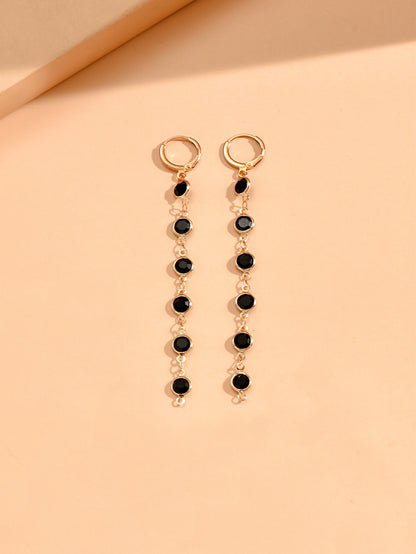 1 Pair Streetwear Tassel Alloy Plastic Drop Earrings