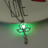 Wholesale Jewelry Luminous Heart-shaped Tree Of Life Pendant Necklace Gooddiy