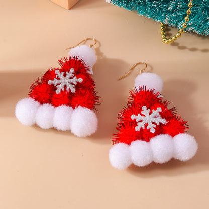 1 Pair Cute Santa Claus Zinc Alloy Drop Earrings