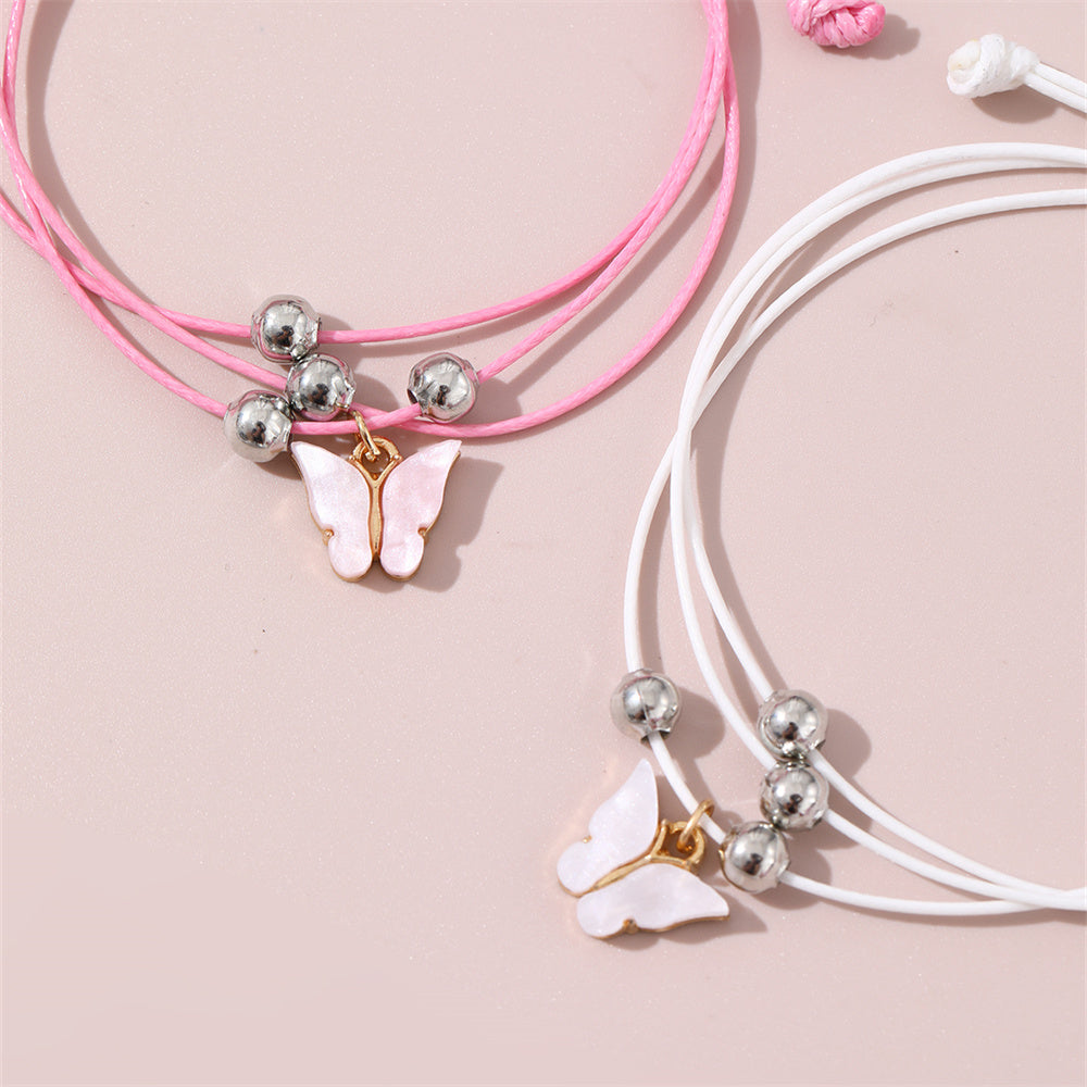 Cute Sweet Butterfly Rope Butterfly Women's Bracelets