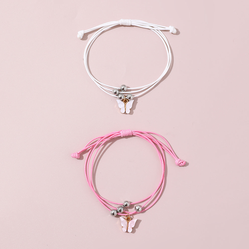 Cute Sweet Butterfly Rope Butterfly Women's Bracelets