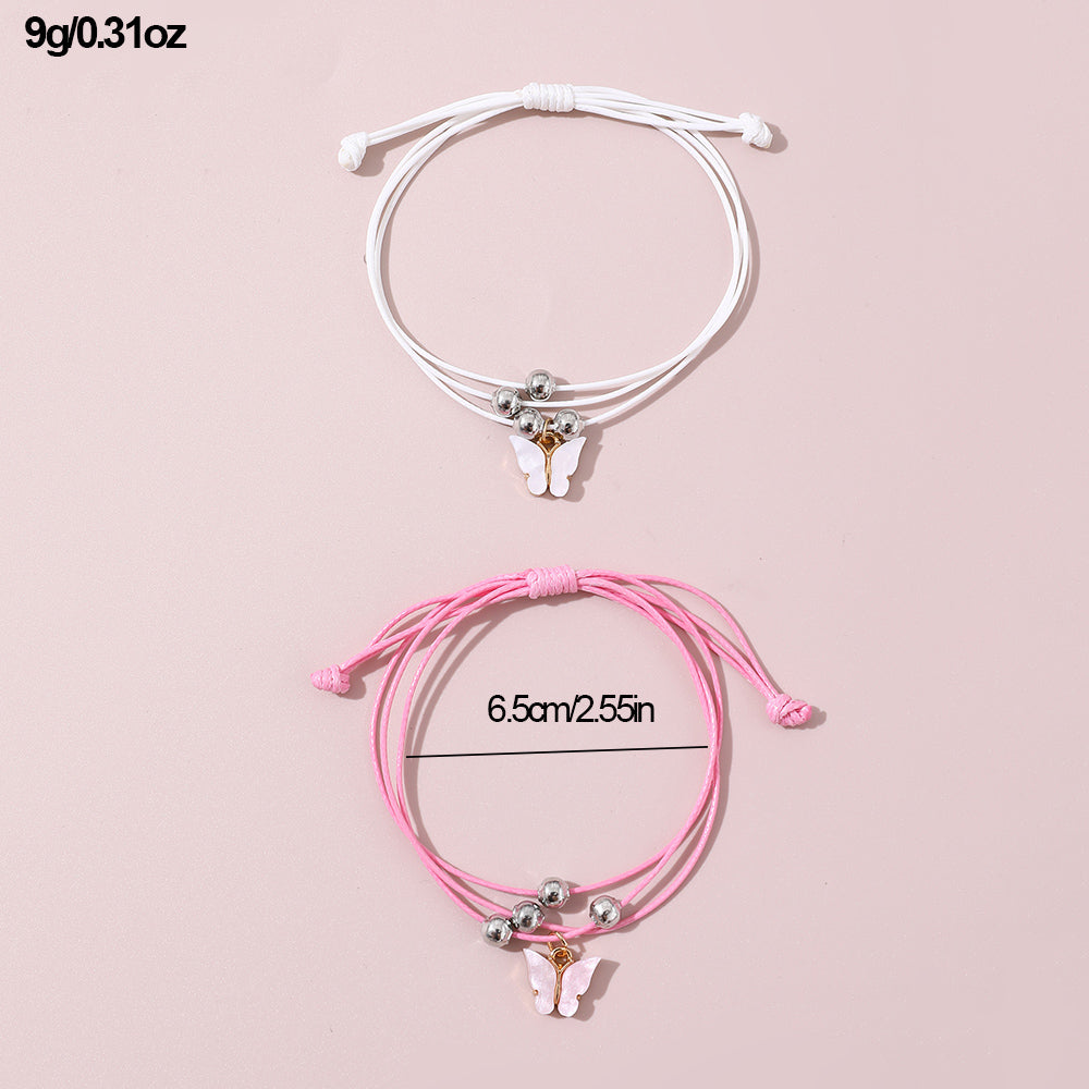 Cute Sweet Butterfly Rope Butterfly Women's Bracelets