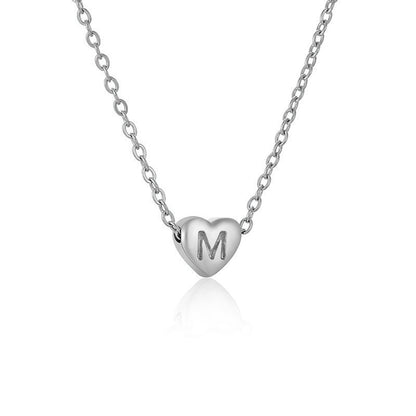 Casual Elegant Letter Heart Shape Stainless Steel Copper Plating 14k Gold Plated Pendant Necklace